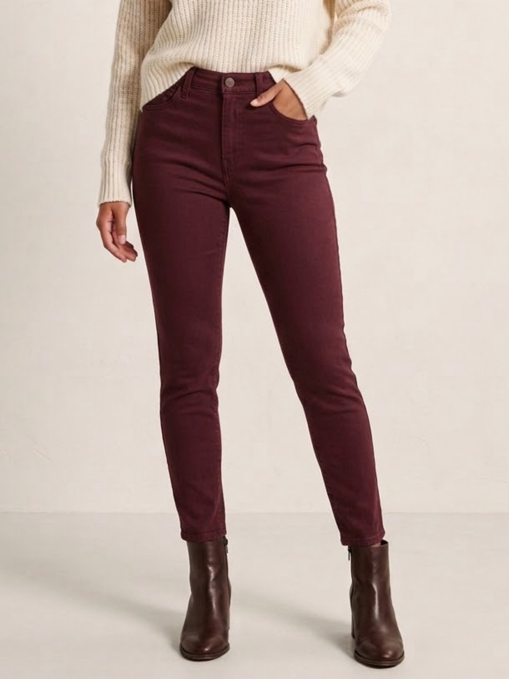 Abercrombie & Fitch Simone High Rise Jean Legging Ankle Women's Red Jeans